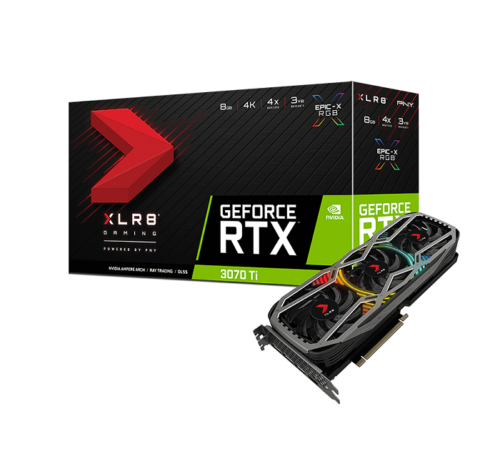 کارت گرافیک استوک پی ان وای GeForce RTX 3070  XLR8 ظرفیت 8 گیگابایت