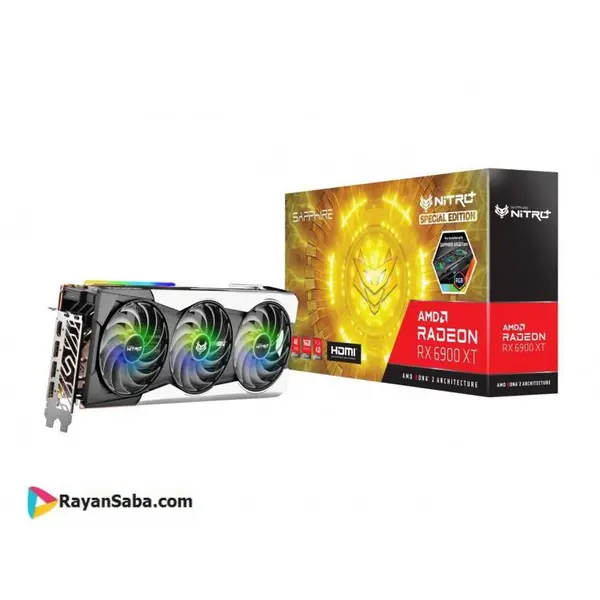 کارت گرافیک سافایر مدل NITRO+ AMD RADEON RX 6900 XT SE Sapphire NITRO+ AMD RADEON RX 6900 XT SE GAMING OC special edition Graphics Card With 16GB GDDR6 HDMI - 4