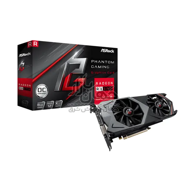 کارت گرافیک گیمینگ ازراک Phantom Gaming X Radeon RX590 ظرفیت 8 گیگابایت ASRock Phantom Gaming RX 590 GME OC