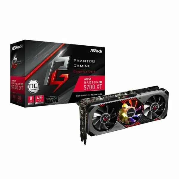 کارت گرافیک ازراک مدل Radeon RX 5700 XT Phantom Gaming D 8G OC ASRock Phantom Gaming D Radeon RX 5700 XT