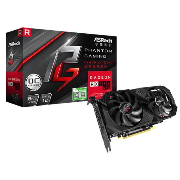 Radeon RX 590 GME Phantom Gaming 8G OC Graphics Card
