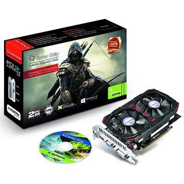کارت گرافیک Turbo Chip GeForce GT740 2GB DDR5 128Bit Turbo Chip GT 740 2GD5 128Bit Graphics Card - 4