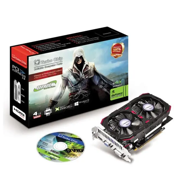 کارت گرافیک توربو چیپ مدل TYPHOON GTX750TI-4GD5 با حافظه 4 گیگابایت Turbo Chip TYPHOON GTX750TI-4GD5 Graphics Card