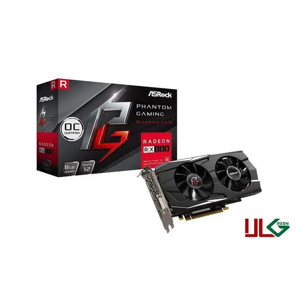 VGA Asrock AMD Radeon RX580 8GB GDDR5 کارت گرافیک آر ایکس۵۸۰ ۸گیگابایت