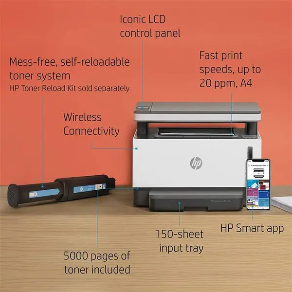 پرینتر لیزری سه کاره اچ پی HP Neverstop Laser MFP 1200w - 4