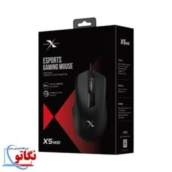 موس گیمینگ ای فورتک با سیم Bloody X5 Max A4tech Bloody X5 Max RGB Wired Gami