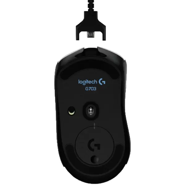 ماوس بیسیم مخصوص بازی لاجیتک مدل Logitech G703 Wireless Gaming Mouse _ G703 Mouse: Logitech G703 Lightspeed Wireless Gaming