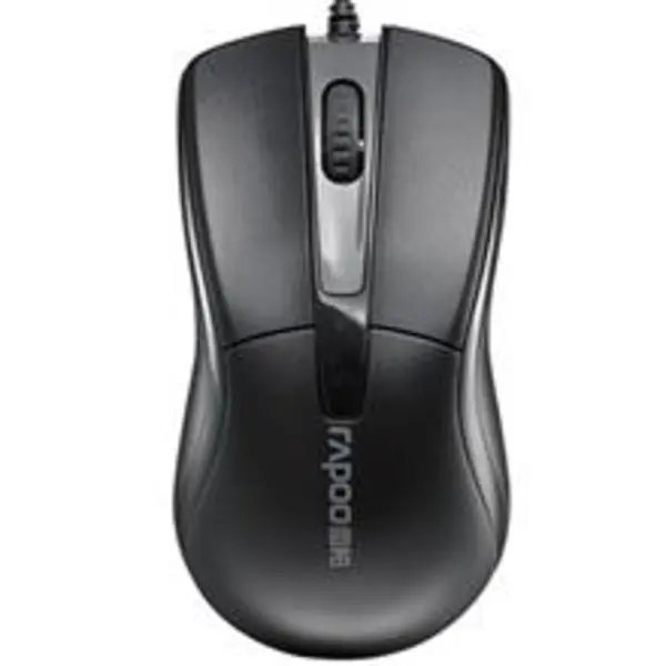 ماوس اپتیکال باسیم رپو مدل N1162 Rapoo USB Wired Mouse Black -N1162