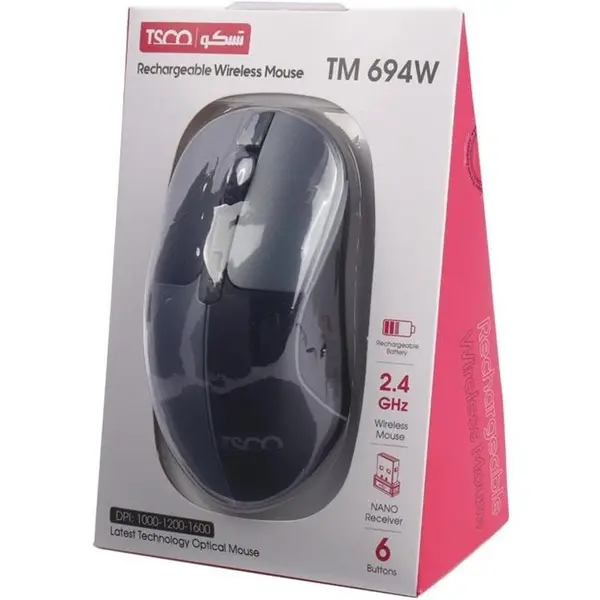 موس بی سیم تسکو مدل TSCO TM 694W Tsco TM 694 Wireless Mouse - 2