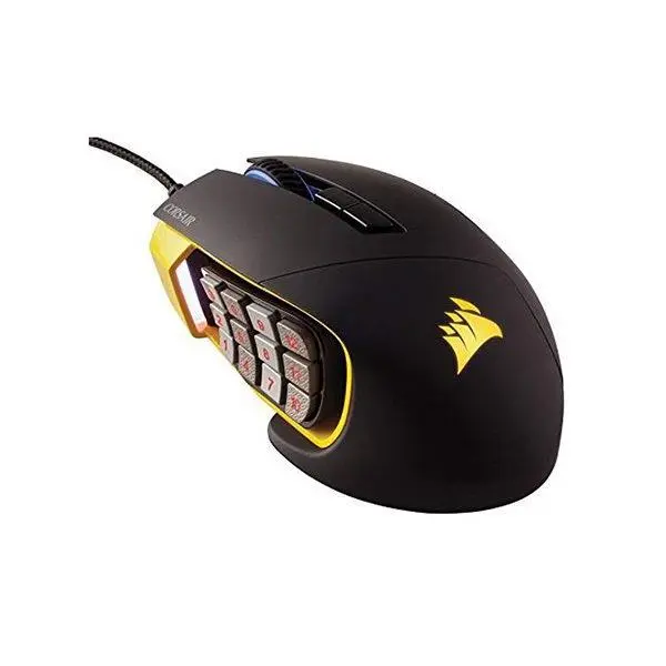 موس کرسیر مدل سیمیتر آر جی بی اپتیکال موبا ام ام او گیمینگ Corsair Scimitar RGB Optical MOBA/MMO Gaming Mouse - 4