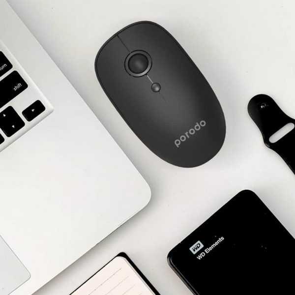 ماوس بی سیم پرودو مدلPD- WM24BT ا Porodo 2 in 1 Wireless Bluetooth Mouse 2.4GHz V5.0