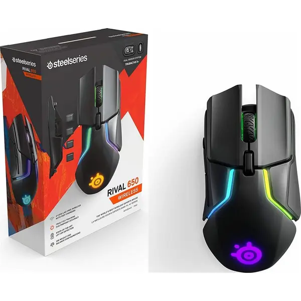 موس گیمینگ استیل سریز Rival 650 Wireless SteelSeries RIVAL 650 WIRELESS Gaming Mouse