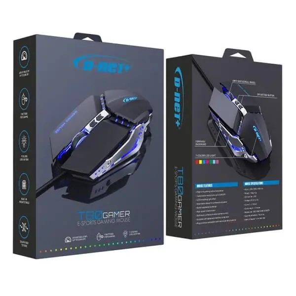 موس گیمینگ دی نت T80 RGB D-Net T80 RGB Wired Gaming Mouse