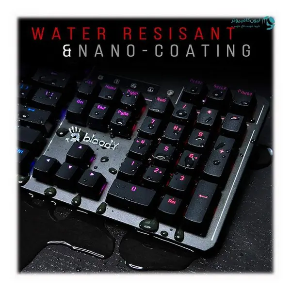 کیبورد گیمینگ ای فورتک مدلB975 A4TECH B975 Light Strike Optical RGB Gaming Keyboard