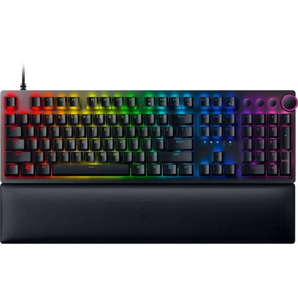 کیبورد مخصوص بازی ریزر مدل clicky optical Huntsman V2 purple Switch