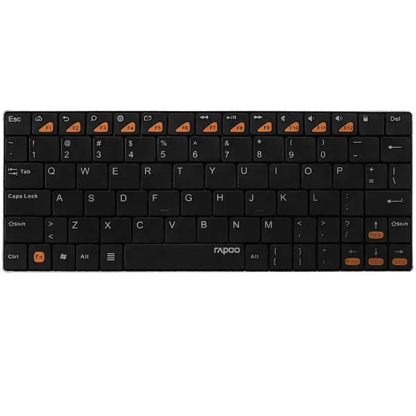 کیبورد بلوتوث و بسیار باریک رپو مدل E6500 Rapoo Bluetooth Ultra-Slim E6500 Black - 2