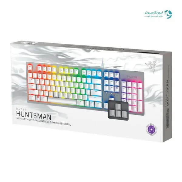 کیبورد گیمینگ مکانیکی ریزر Huntsman Mercury White