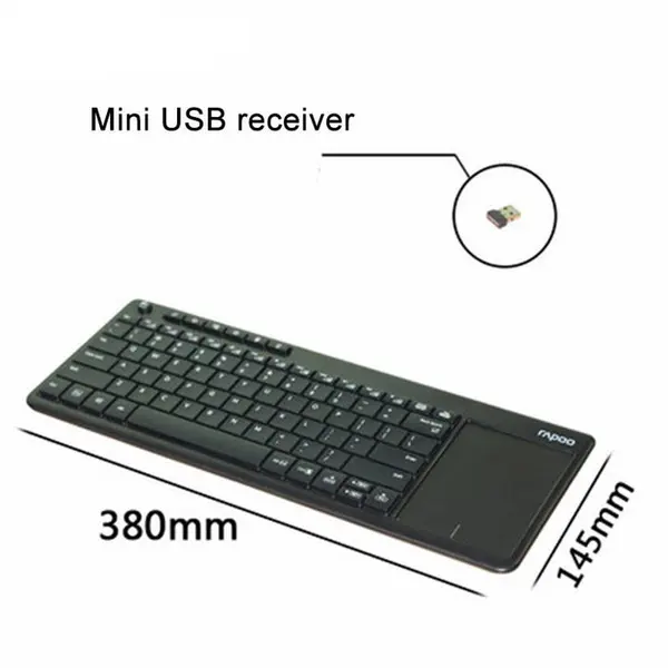 کیبورد بی سیم رپو مدل K2600 Rapoo K2600 Wireless Keyboard Rapoo K2600 Wireless TouchPad Keybaord - 4