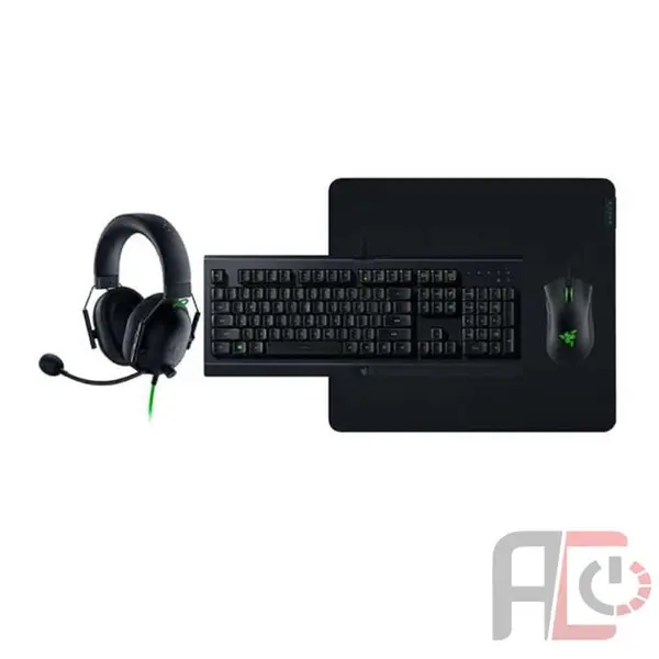 پک گیمینگ کیبورد و ماوس، ماوس پد و هدست ریزر مدل Power Up Bundle V2 Mouse Keyboard Headset Mouse Pad: Razer Power Up Bundle V2 Gaming