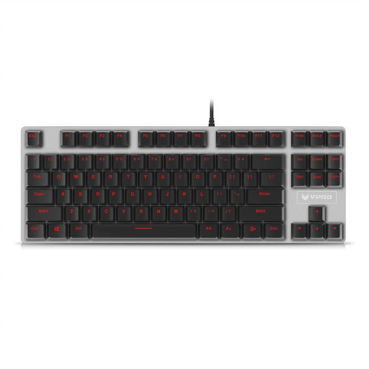 RAPOO Gaming Keyboard Mechanical Keyboard 87 Keys with Compact, Ergonomic Design, Metal Aluminum Alloy Cover for PC, Computer-Blue Switch