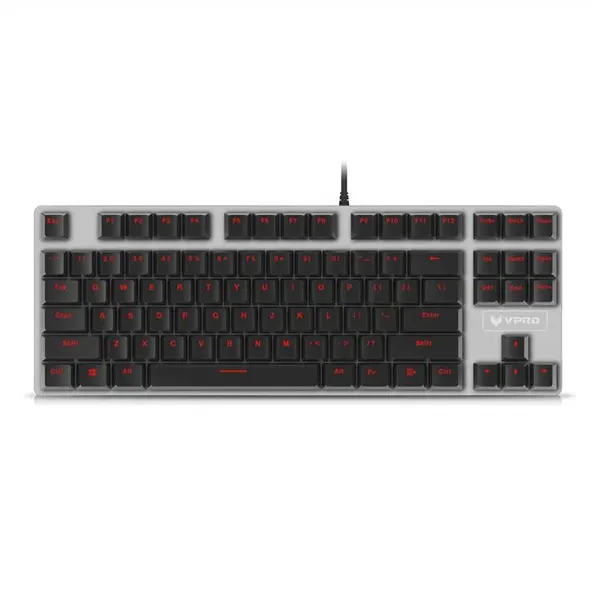 صفحه کلید مکانیکی صفحه کلید RAPOO Gaming 87 کلید با طراحی جمع و جور ، طراحی ارگونومیک ، روکش آلیاژ آلومینیوم فلزی برای رایانه ، سوئیچ رایانه ای-آبی RAPOO Gaming Keyboard Mechanical Keyboard 87 Keys with Compact, Ergonomic Design, Metal Aluminum Alloy Cover for PC, Computer-Blue Switch - 5