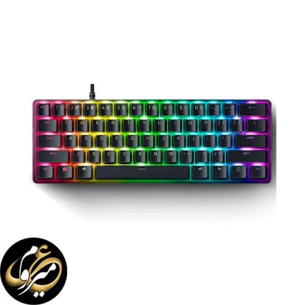 کیبورد گیمینگ ریزر مدل Razer Huntsman V2 Mini Purple Switch Keyboard: Razer Huntsman V2 Tenkeyless Gaming