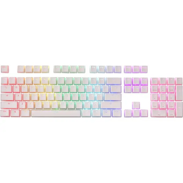 کیبورد Redragon A130 White Pudding Keycaps Redragon A130 Black 104 Keys Standard Doubleshot PBT Pudding Keycaps