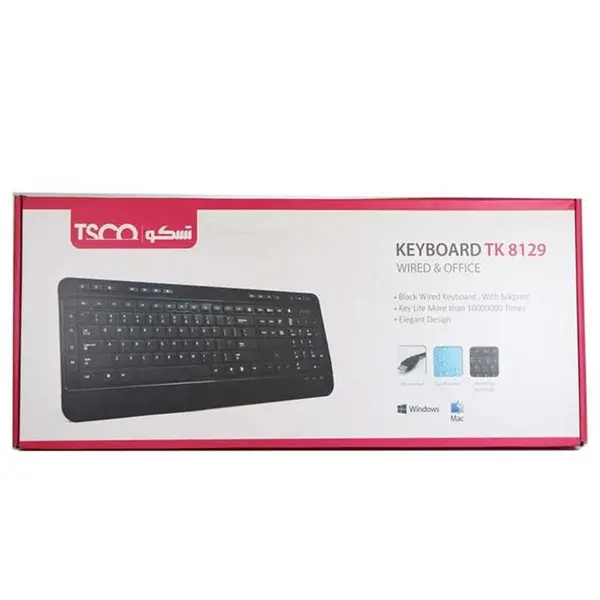 کیبورد تسکو مدل TK 8129 TSCO TK 8129 Wired Keyboard
