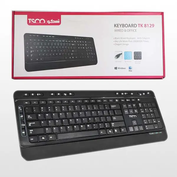 کیبورد تسکو مدل TK 8129 TSCO TK 8129 Wired Keyboard