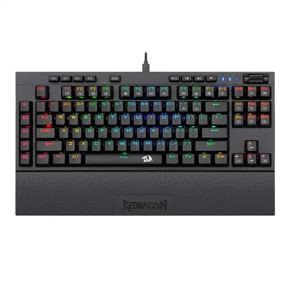کیبورد بازی مکانیکی ردراگون مدل Vishnu K596 Redragon Vishnu K596 RGB With Red M