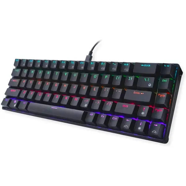 کیبورد مکانیکی 65% سیم دار Rk Royal Kludge Rk68 Rk855 با نور پس زمینه RGB -