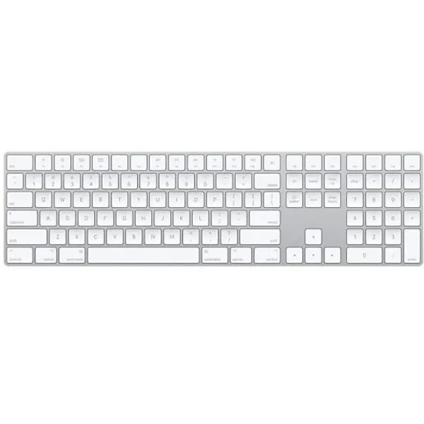 کیبورد عدد دار بی سیم اپل Apple Wireless Magic Keyboard with Numeric Keypad – US English White Apple Magic Keyboard with Numeric Keypad