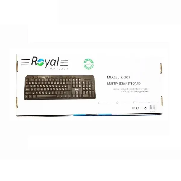 کیبورد رویال مدل K-203 هراه با حروف فارسی - 4