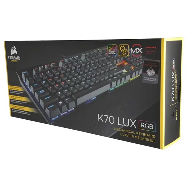 کیبورد با سیم کورسیر مدل K70 LUX RGB Mechanical Corsair K70 LUX RGB Mechanical-Cherry MX RGB Brown Gaming Keyboard - 3