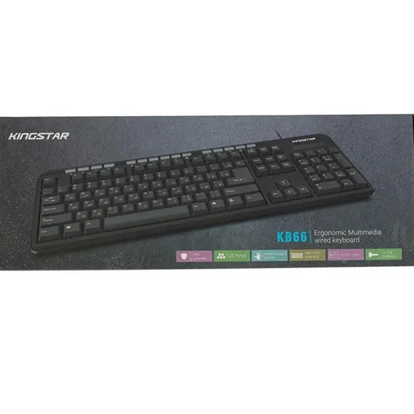 کیبورد سیم دار کینگ استار مدل kb66 برج 6 سال 1402