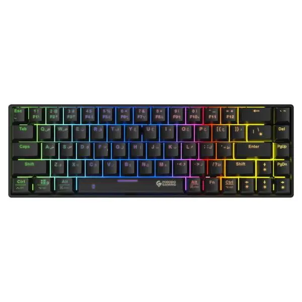 کیبورد گیمینگ پرودو مدل PDX214-BK Porodo PDX214-BK Gaming Keyboard