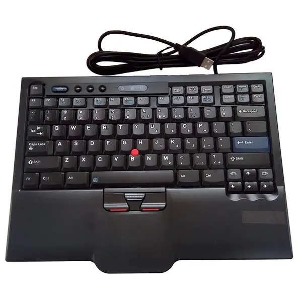 US English Layout SK-8845CR Compact USB Keyboard with TrackPoint for Lenovo Thinkpad/Ideapad/Desktop or Any Computers/Laptops with USB Port, P/N: 00MV946