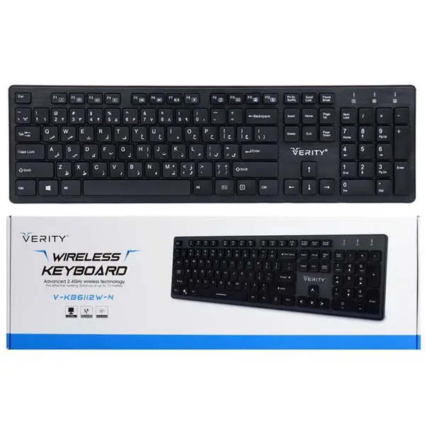 کیبرد بیسیم Verity مدل V-KB6112W-N