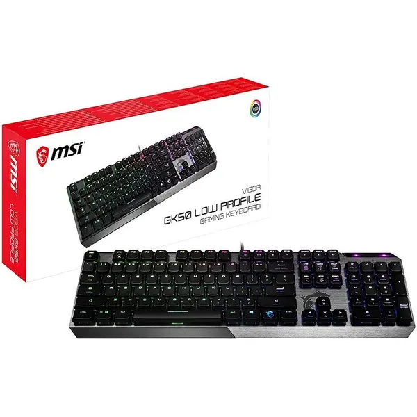 کیبورد گیمینگ ام اس آی مدل VIGOR GK50 LOW PROFILE msi VIGOR GK50 LOW PROFILE Gaming Keyboard