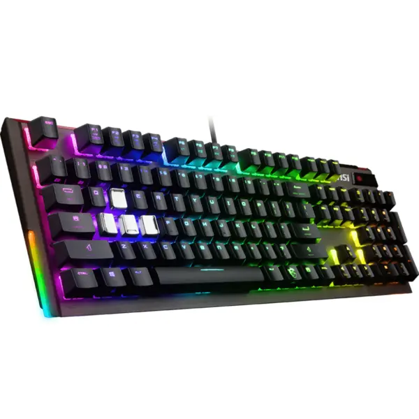 کیبورد مخصوص بازی مکانیکی ام اس آی مدل Vigor GK80 SILVER MSI Vigor GK80 SILVER Mechanical Gaming Keyboard