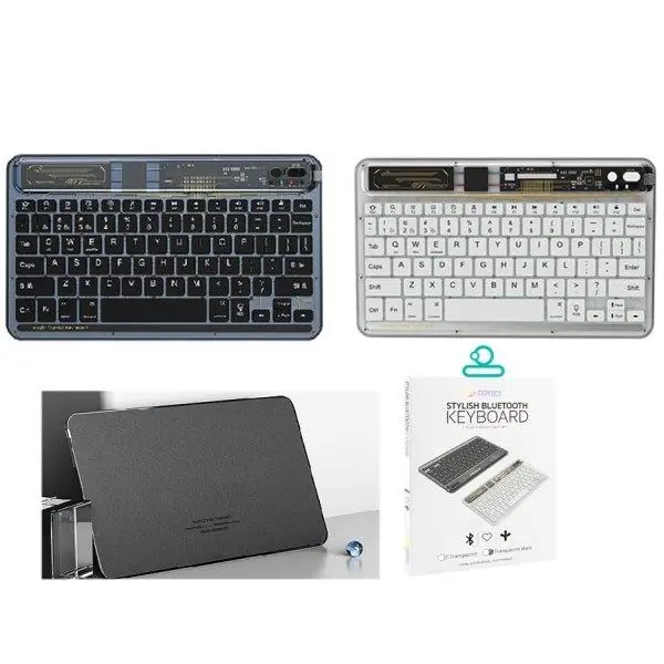 کیبورد بی سیم کریستالی کوتتسی Coteetci Bluetooth Crystal keyboard 84008