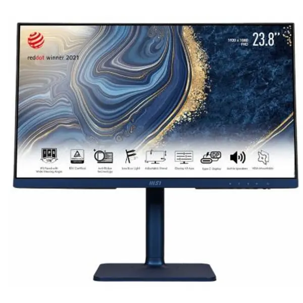 مانیتور 23.8 اینچ ام اس آی مدل Modern MD241P Ultramarine MSI Modern MD241P 23.8 Inch FHD IPS