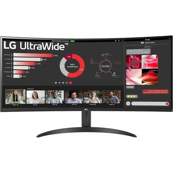 مانیتور ال جی Monitor LG CURVED IPS 34WR50QC سایز 34 اینچ LG 34WR50QC Curved IPS 34.0 inch Monitor