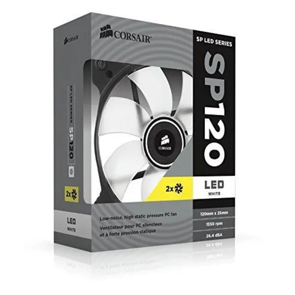 Corsair Air Series SP120 RED LED High Static Pressure 120mm Fan - 4