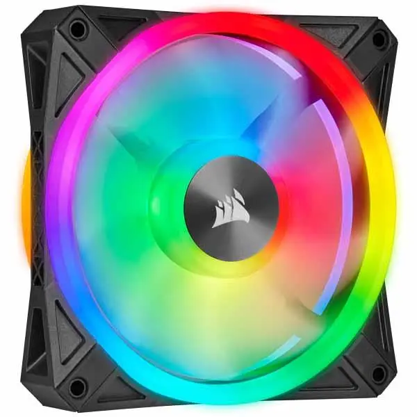 فن کیس Corsair مدل iCUE QL120 RGB Case Fan: Corsair QL120 RGB 1500RPM 120mm