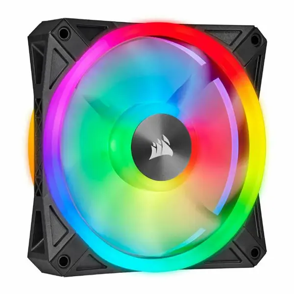 فن کیس Corsair مدل iCUE QL120 RGB Case Fan: Corsair QL120 RGB 1500RPM 120mm - 2