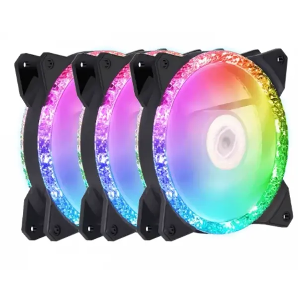 فن کیس کولر مستر MASTERFAN MF120 PRISMATIC بسته 3 عددی With Cooler Master FAN MF120 PRISMATIC 3IN1 - 2