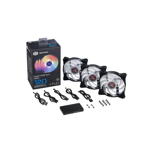 فن کیس کولر مستر مدل MasterFan Pro 120 Air Balance Cooler Master MasterFan Pro 120 Air Balance RGB 1300RPM 120mm - 3