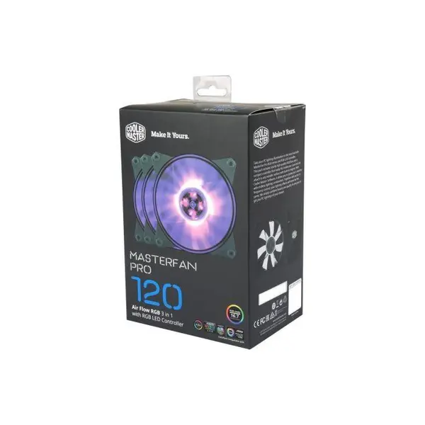 فن کیس کولر مستر مدل MasterFan Pro 120 Air Flow RGB Cooler Master MasterFan Pro 120 Air Flow RGB Case Fan - 4