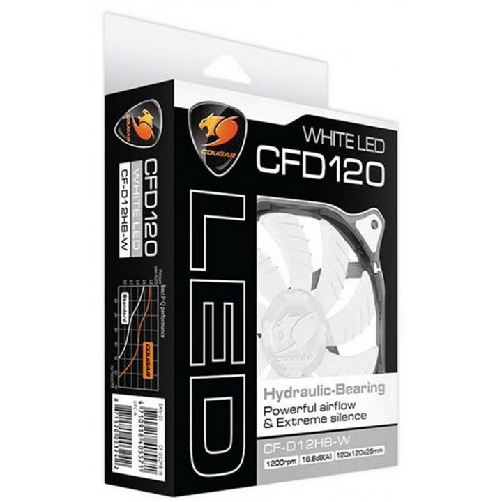 Case Fan: Cougar CF-D12HB-W 1200RPM 120mm